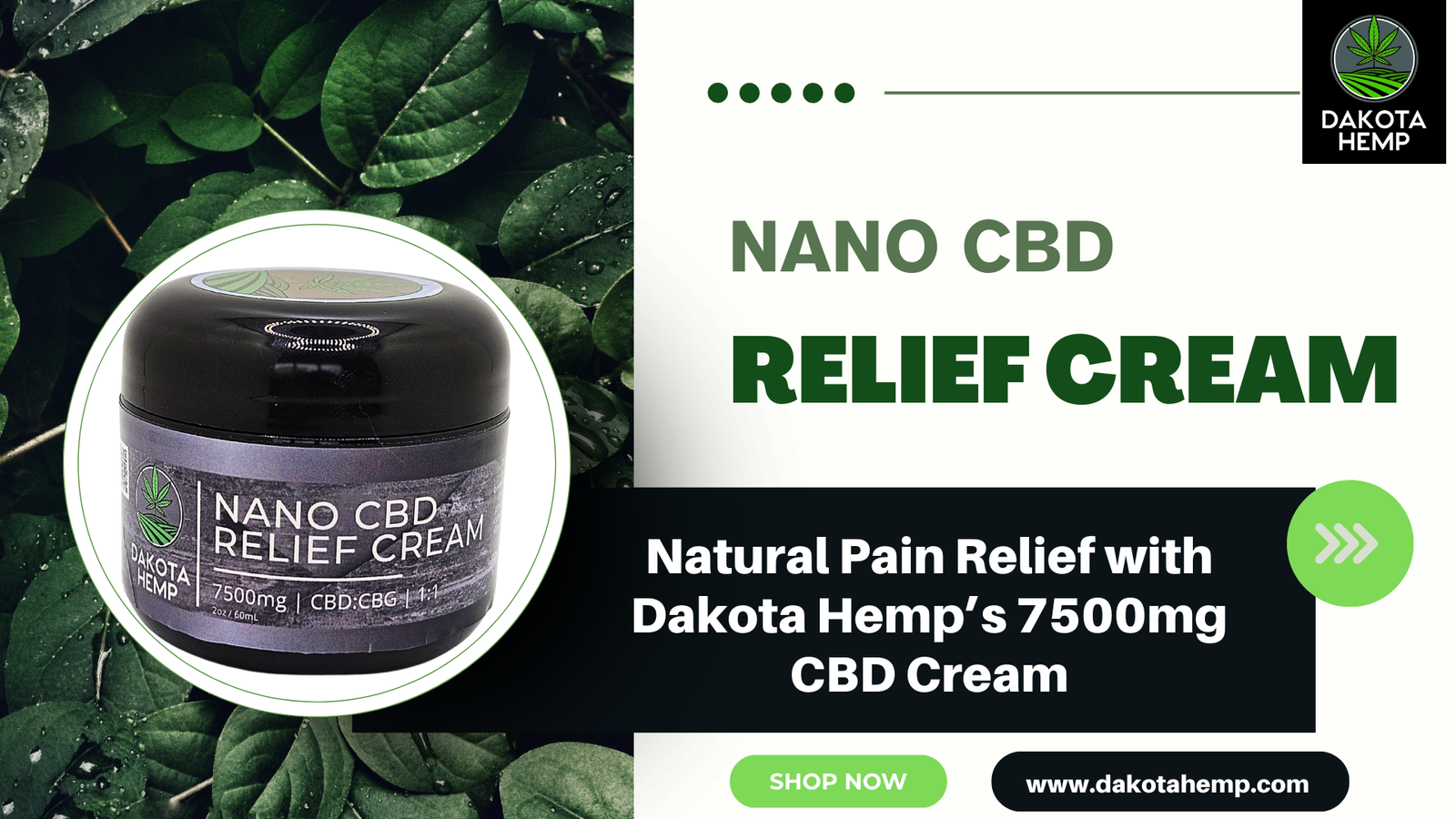 7500mg CBD Pain Relief Cream