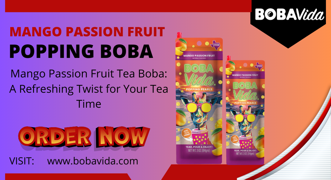 mango passion fruit tea boba