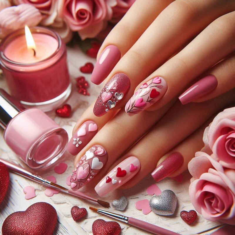 Valentine's Day Nail Art