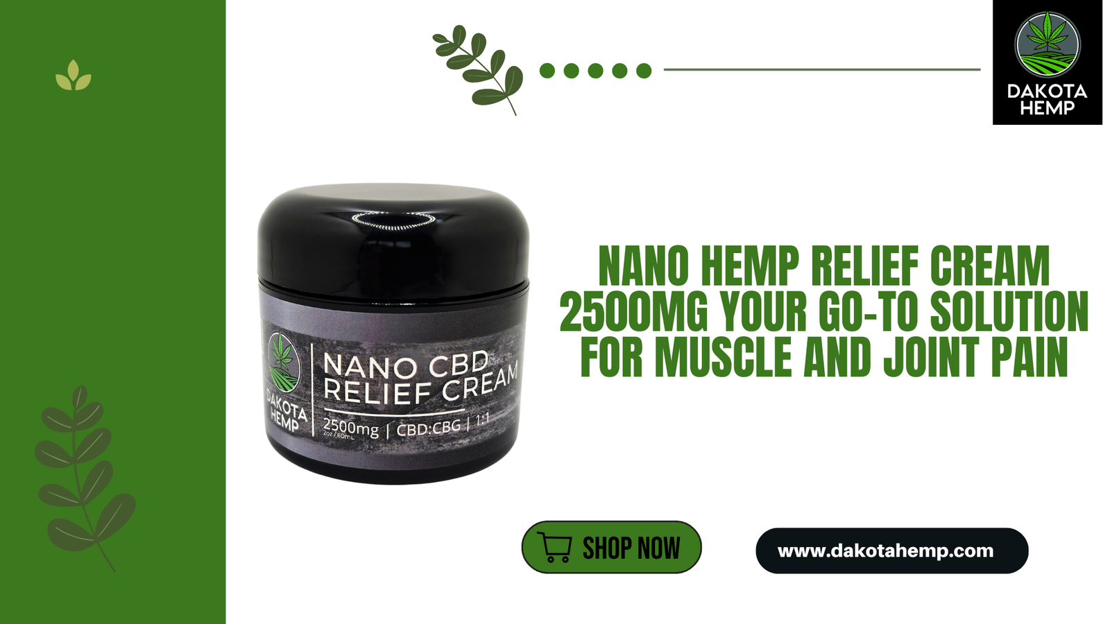 Nano Hemp Relief Cream 2500mg