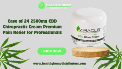 Case of 24 2500mg CBD Chiropractic Cream