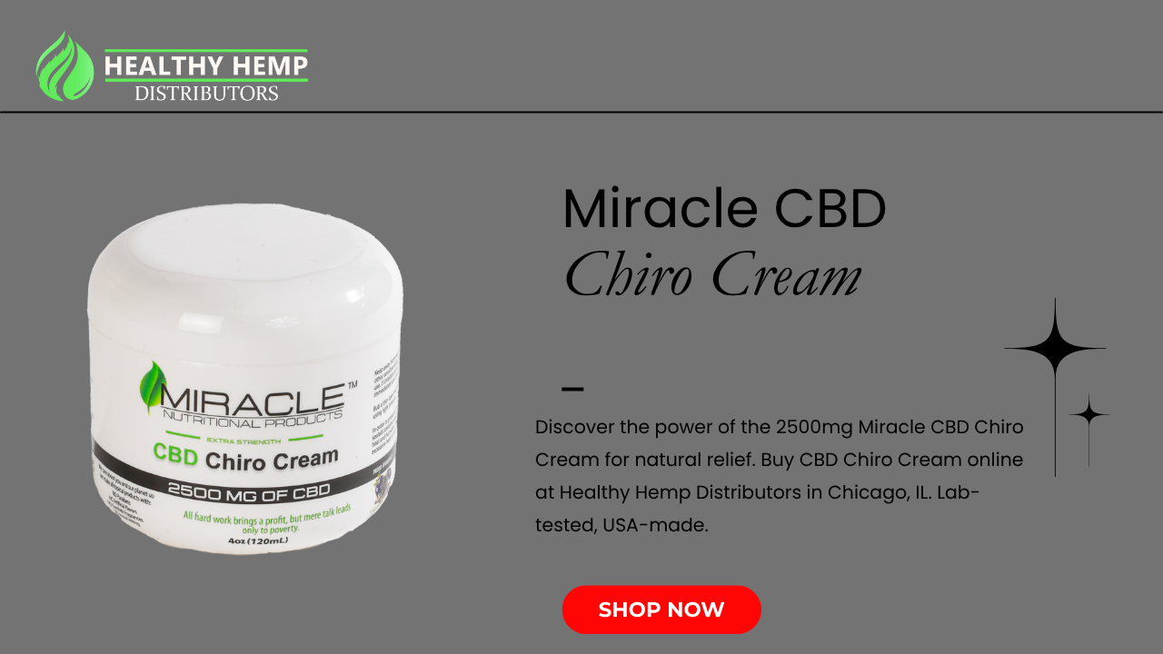 Miracle CBD Chiro Cream 2500mg Pain Relief