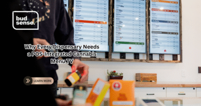 POS-integrated cannabis menu TV